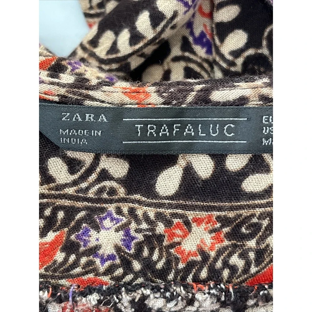 Zara Trafaluc women's top blouse floral size small